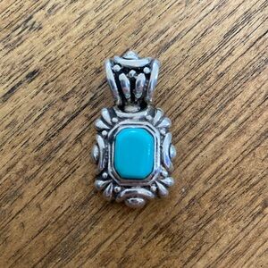Silver and turquoise pendant